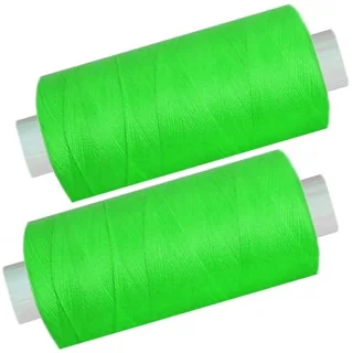 Polyester naaigaren 1000 m (2 spoelen) - neon groen