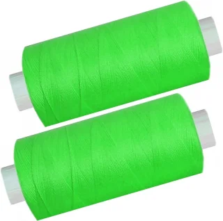 Polyester naaigaren 1000 m (2 spoelen) - neon groen