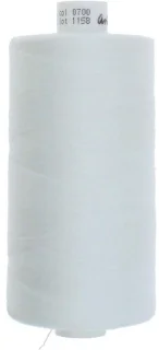 Polyester naaigaren 1000 m - Dikte 120 - Wit