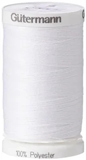 Polyester naaigaren 500 m wit