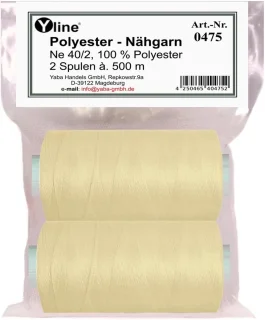 De Polyester Naaigaren Beige - 2 Rollen (1000 m) in één oogopslag