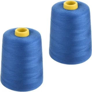 Polyester Naaigaren Machinegaren 2 Spoelen Saffierblauw