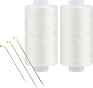 Polyester naaigaren - quilt- en machinegaren - natuurlijk wit