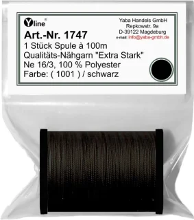 Polyester Naaigaren Spoel 100 m Zwart