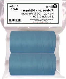 Polyester naaigaren spoel 1000 m - azuurblauw