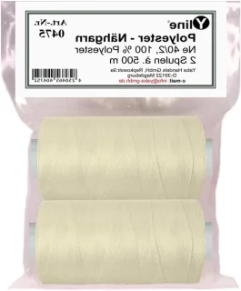Polyester naaigaren spoel 1000 m wit