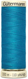 Polyester naaigaren van 100 m in donker turquoise