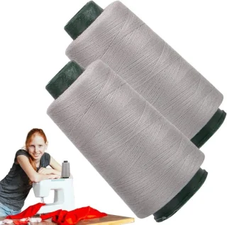Polyester naaigaren voor naaimachine, 2200 meter, lichtgrijs