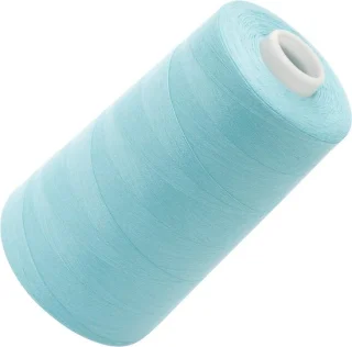 Polyester naaigarenconus 4000 m dikte 120 blauwgroen
