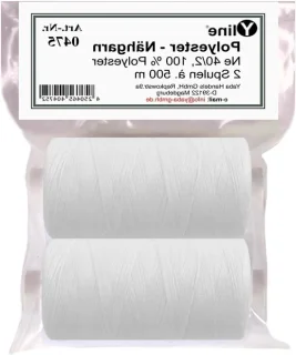 Polyester naaimachinegaren - 1000 meter - wit