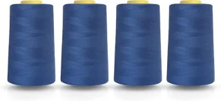 Polyester naaimachinegaren blauw - 5000 yards