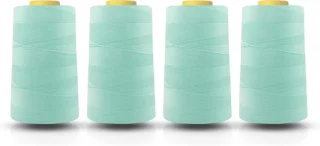 Polyester naaimachinegaren - lockmachinedraad - 5000 meter kegels - aqua