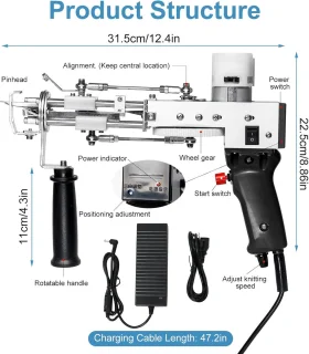 Premium Tufting Gun Beginnerspakket - Zwart