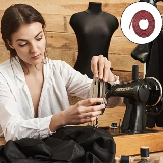 Ronde leren aandrijfriem voor vintage naaimachines