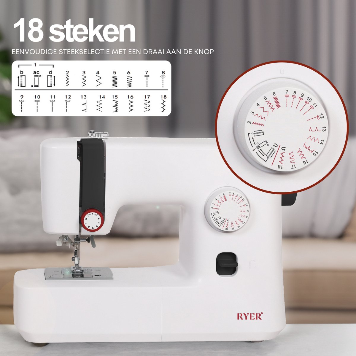 RYER Naaimachine 18 Steken