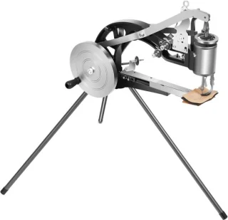 Schoenreparatie naaimachine - schoenmaker machine - handmatige bediening - 44 x 28 cm - zwart