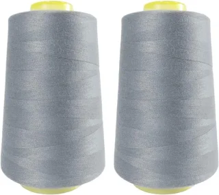Set van 2 Polyester Naaigarenspoelen – 4500 m Grijs