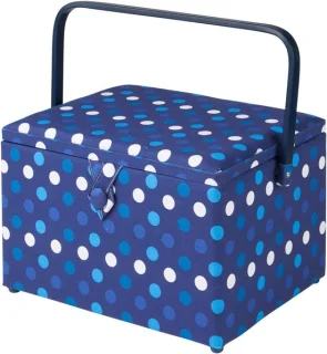 Sewing Box van navy spot fabric - GA1123L
