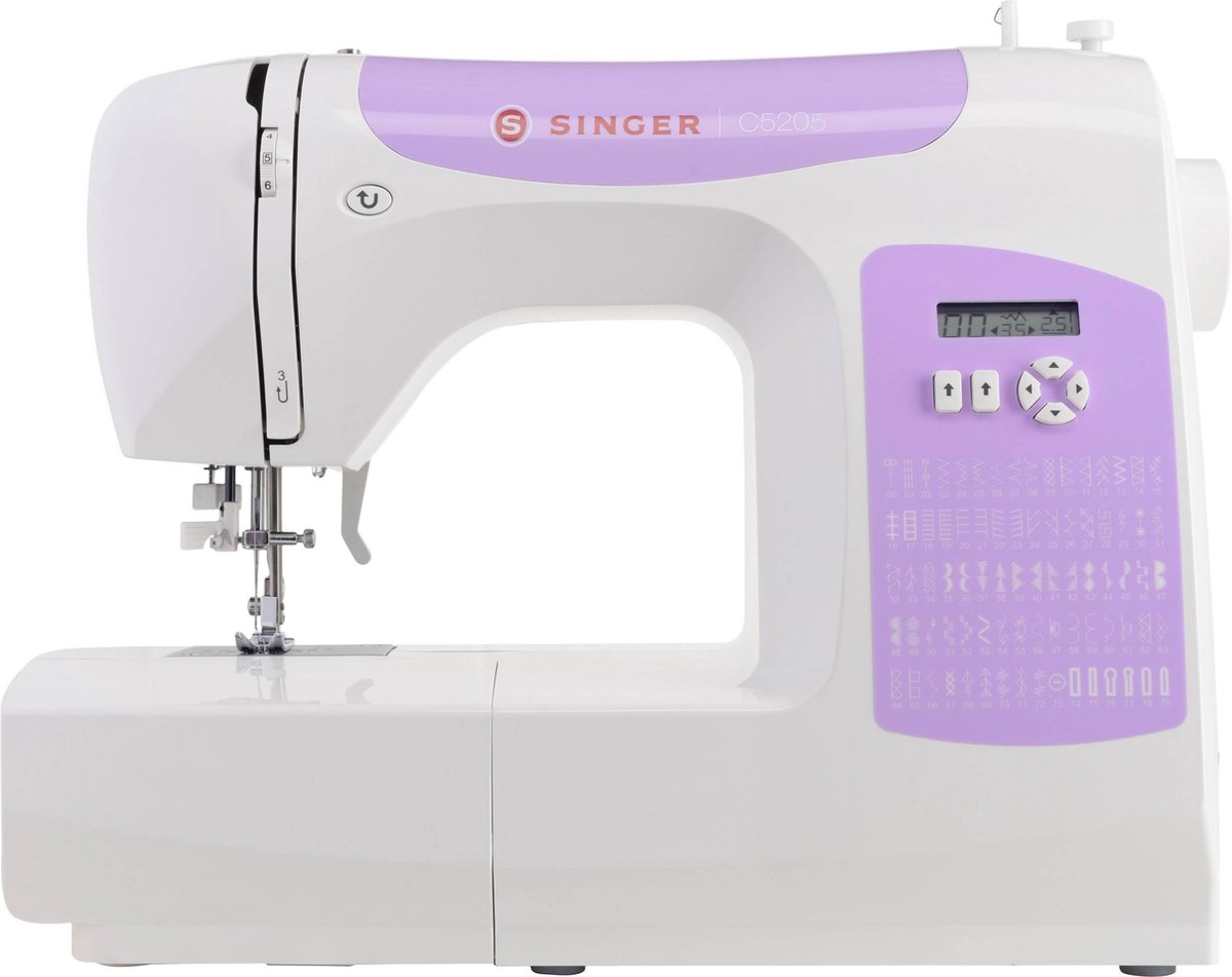 De Singer C5205 Naaimachine violet in één oogopslag