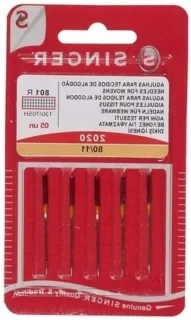 Singer naalden 5 stuks 80/11 rood