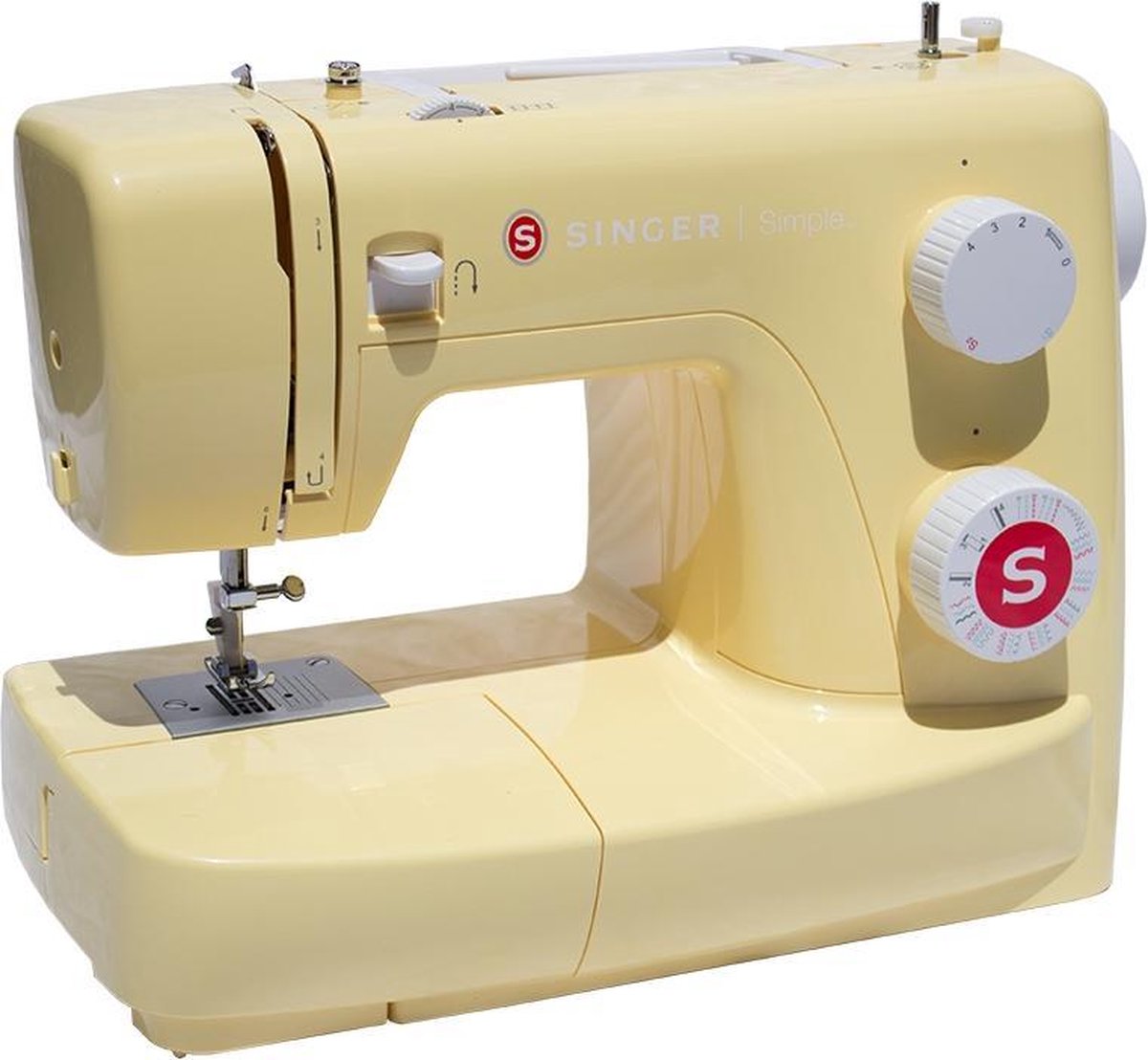 Wat vinden we goed aan de Singer Simple 3223 Naaimachine Geel