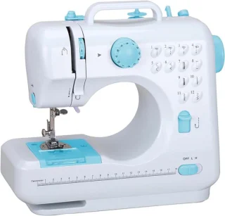 SnelShoppen draagbare elektrische huishoudnaaimachine blauw