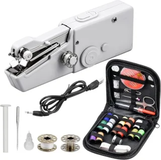 SnelShoppen - mini handnaaimachine, draagbare elektrische naaimachine