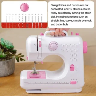 SnelShoppen - mini-naaimachine voor beginners, roze
