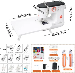 SnelShoppen portable elektrische naaimachine voor beginners