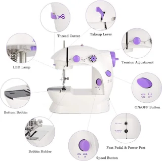 Soroh® Kleine Reisnaaimachine Met Voetpedaal