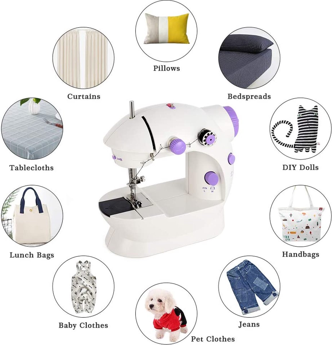 Soroh® Kleine Reisnaaimachine Met Voetpedaal