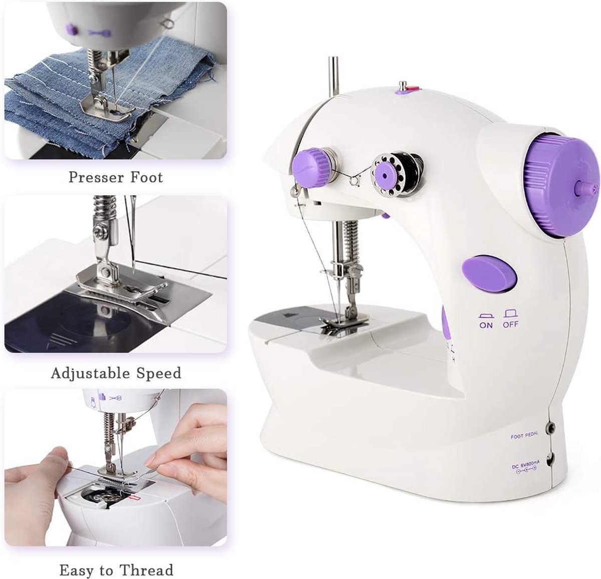 Soroh® Kleine Reisnaaimachine Met Voetpedaal