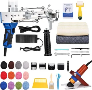 Tapijt tuft gun blauw