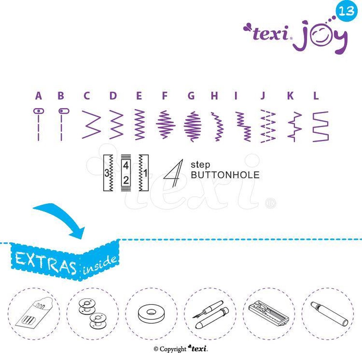 Texi Joy 13 Kindernaaimachine Groen