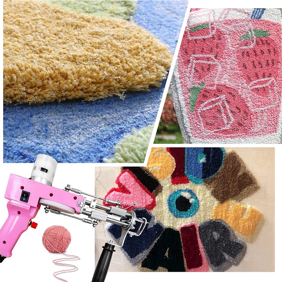 Tufting Gun Punch Needle Borduurmachine Roze