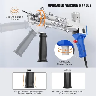 Tuftinggun - Borduur- en naaimachine (Zwart/Blauw)