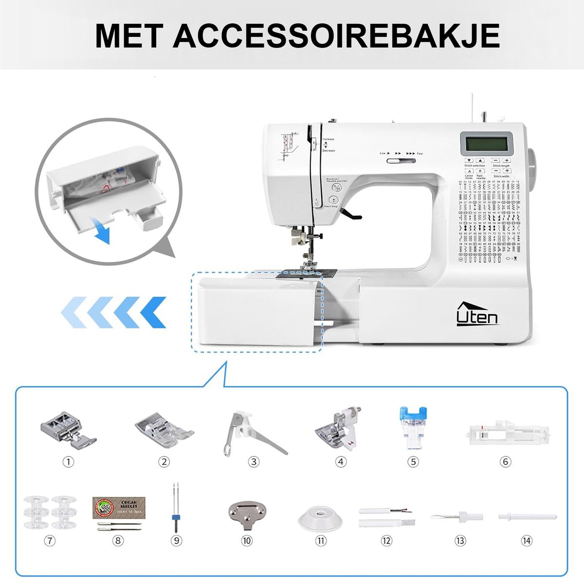 Uten 2685A Elektronische Naaimachine Vrije Arm