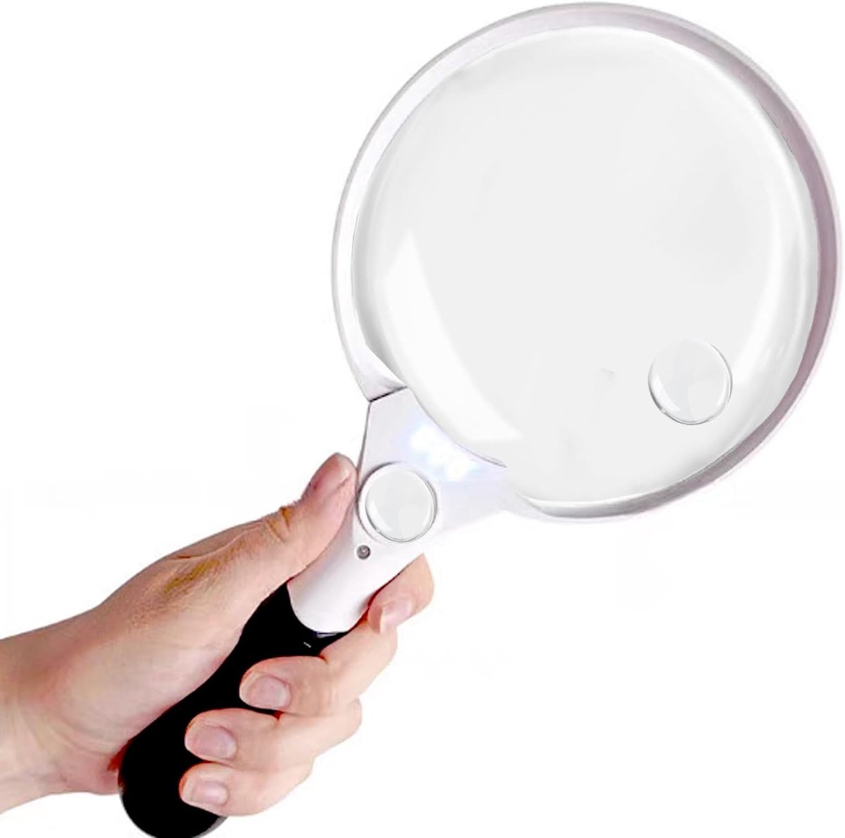 De Verlichte Handloep 3 LED 2x 4x 25x in één oogopslag