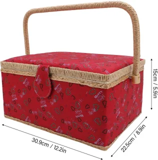 Vintage naaimand met verwijderbare lade