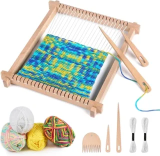 Weefgetouwset houten 9x11 inch inclusief accessoires