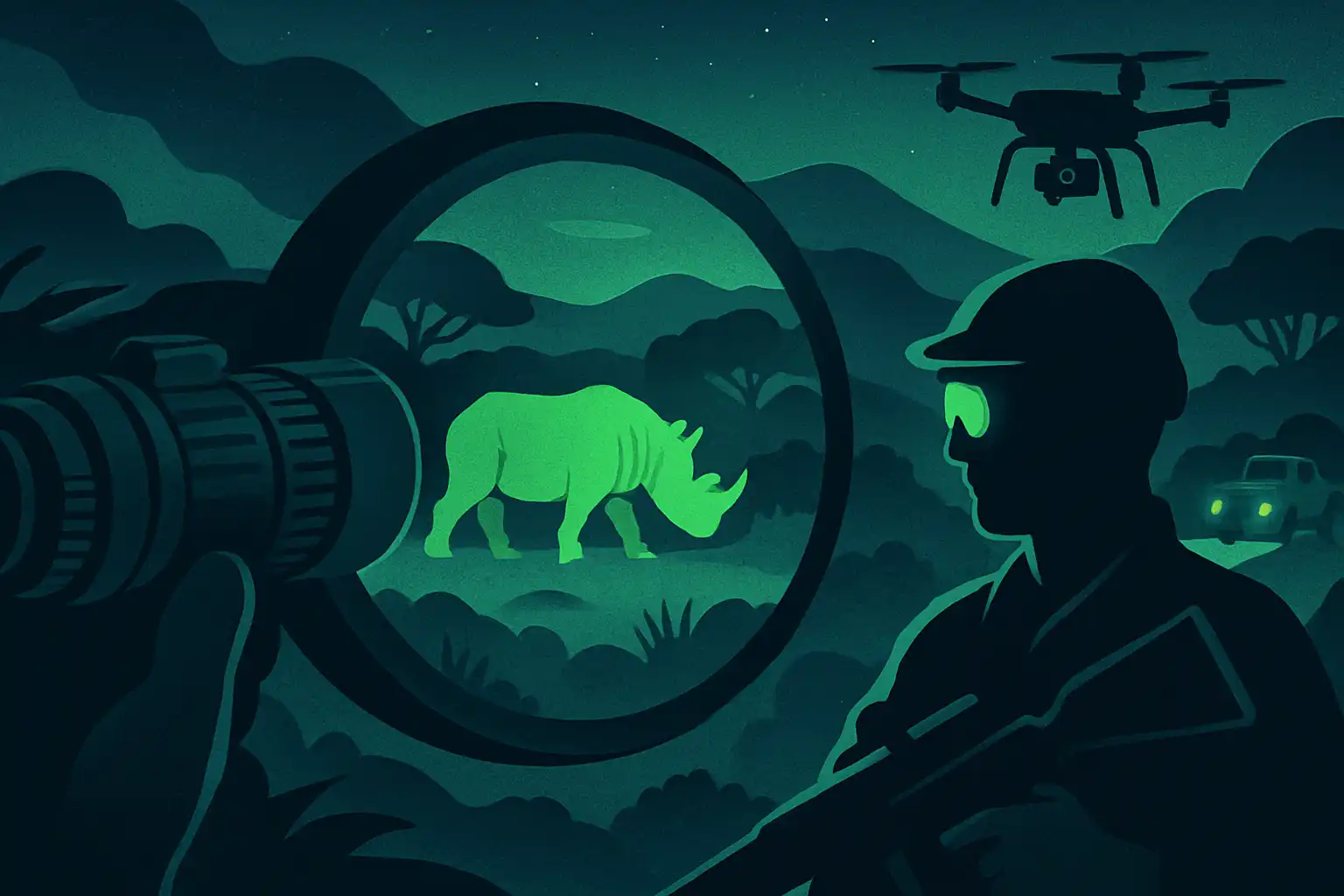 Hoe nachtkijkers helpen stroperij te stoppen: technologie die natuurreservaten transformeert