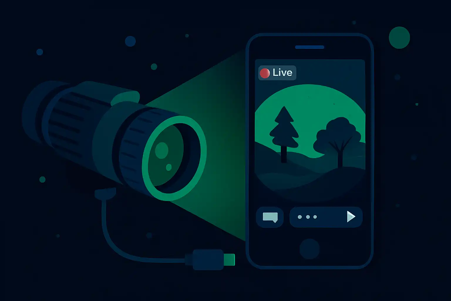 Live streaming in het donker: zo koppel je je nachtkijker aan je smartphone voor realtime avonturen