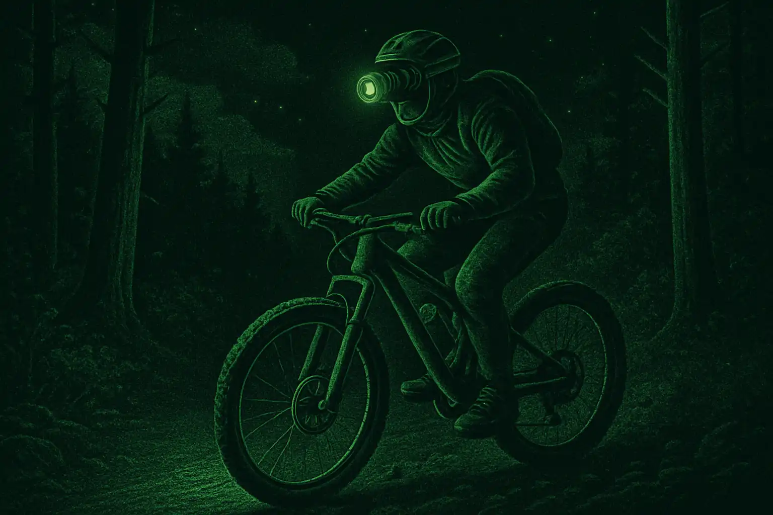 Nachtelijk mountainbiken met een nachtkijker: technieken voor snelheid en veiligheid in het donker