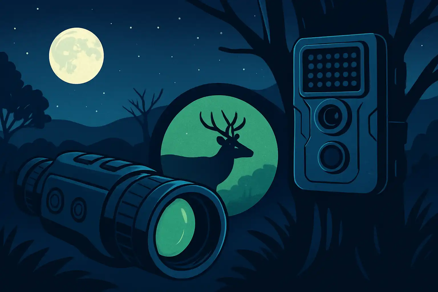 Nachtelijke spoorzoekers: combineer nachtkijkers met trailcams voor een 360° wildlife-monitoring