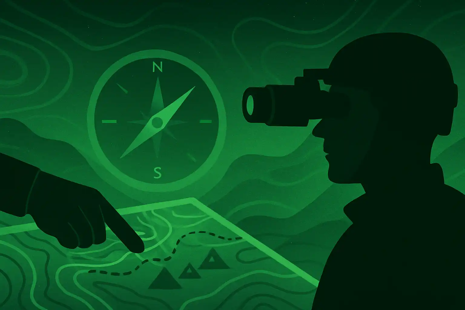 Zo plan je een succesvolle nachtorientatie: kaartlezen en navigeren met een nachtkijker