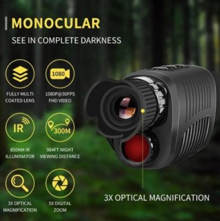 Wat vinden we goed aan de Oplaadbare Nachtkijker Monoculair met Groot Display – Foto's en Video's Vastleggen voor Buitenactiviteiten, Kamperen en Reizen