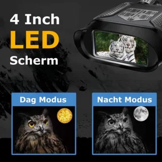 Nachtkijker Met Infrarood - Luxe Verrekijker Met Nachtzicht Dag & Nacht - Night Vision Goggles Bril + SD Kaart - Nachtkijker - Zwart