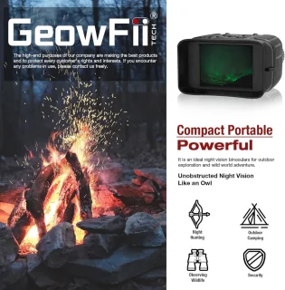 Infrarood nachtzicht mini-bril - Verrekijker voor volwassenen met digitale zoom - 8x vergroting - 2000 mAh accu - 24 inch TFT-display - 32 GB kaart - Dag- en nachtjacht kamperen Nachtkijker
