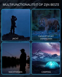 Nachtkijker - Verrekijker - Infrarood Nachtzicht - 300m bereik - 1280p HD foto en video - 7-traps Digitale Nightvision