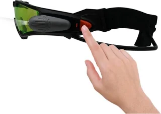 Nachtkijker met intrekbare LED-lampjes en verstelbare elastieken - Groen getint glas -Nachtkijker